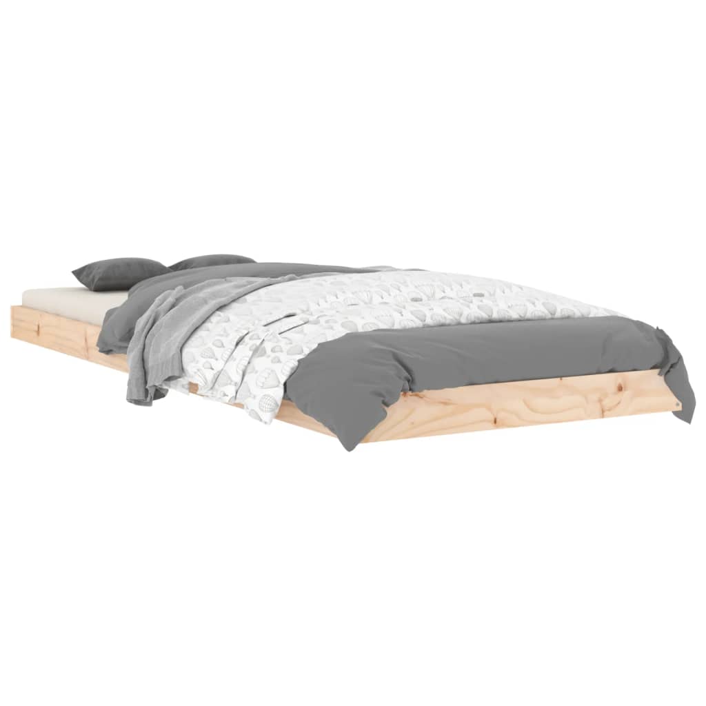 sengeramme 75x190 cm massivt fyrretræ