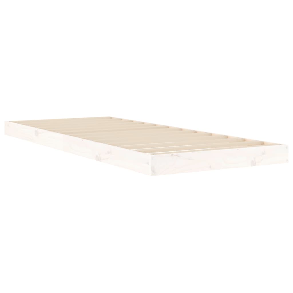 sengeramme 75x190 cm Small Single massivt fyrretræ hvid