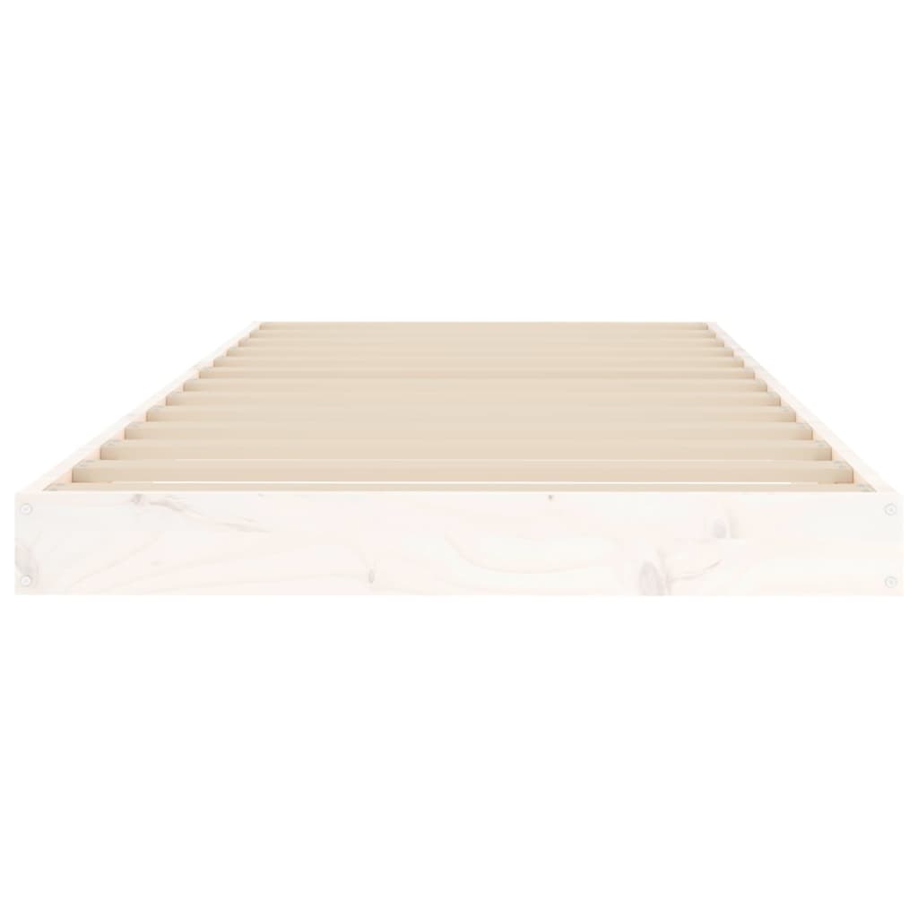 sengeramme 75x190 cm Small Single massivt fyrretræ hvid