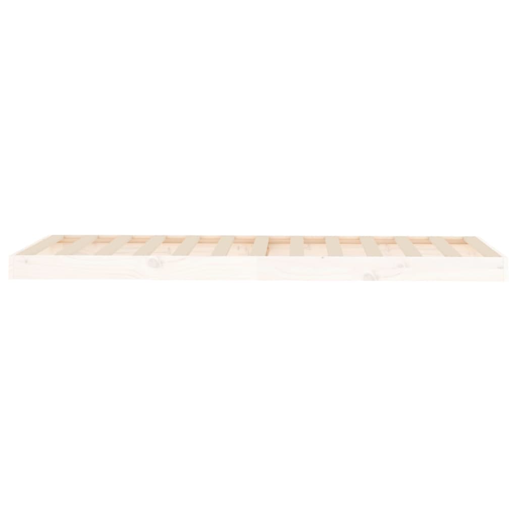 sengeramme 75x190 cm Small Single massivt fyrretræ hvid