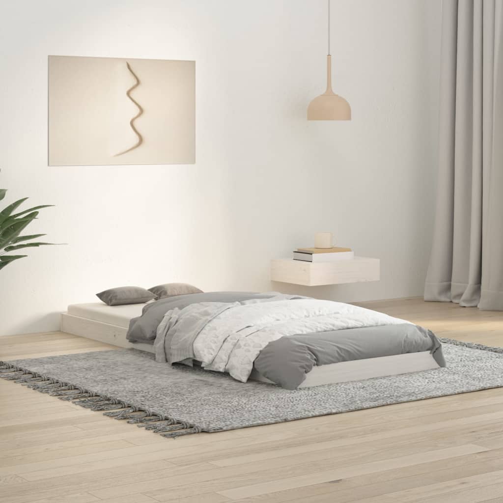 sengeramme 75x190 cm Small Single massivt fyrretræ hvid