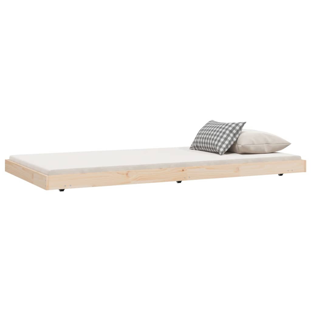 sengeramme uden madras 100x200 cm massivt fyrretræ