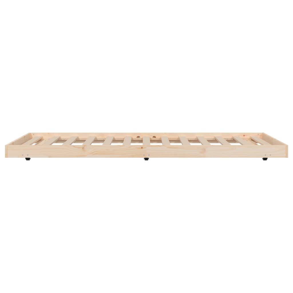 sengeramme uden madras 90x200 cm massivt fyrretræ