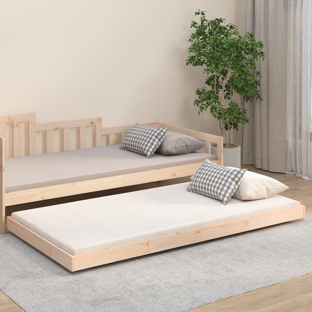 sengeramme uden madras 90x200 cm massivt fyrretræ