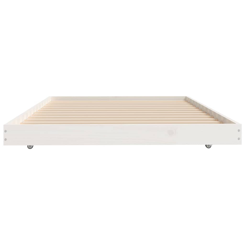 sengeramme uden madras 90x200 cm massivt fyrretræ hvid