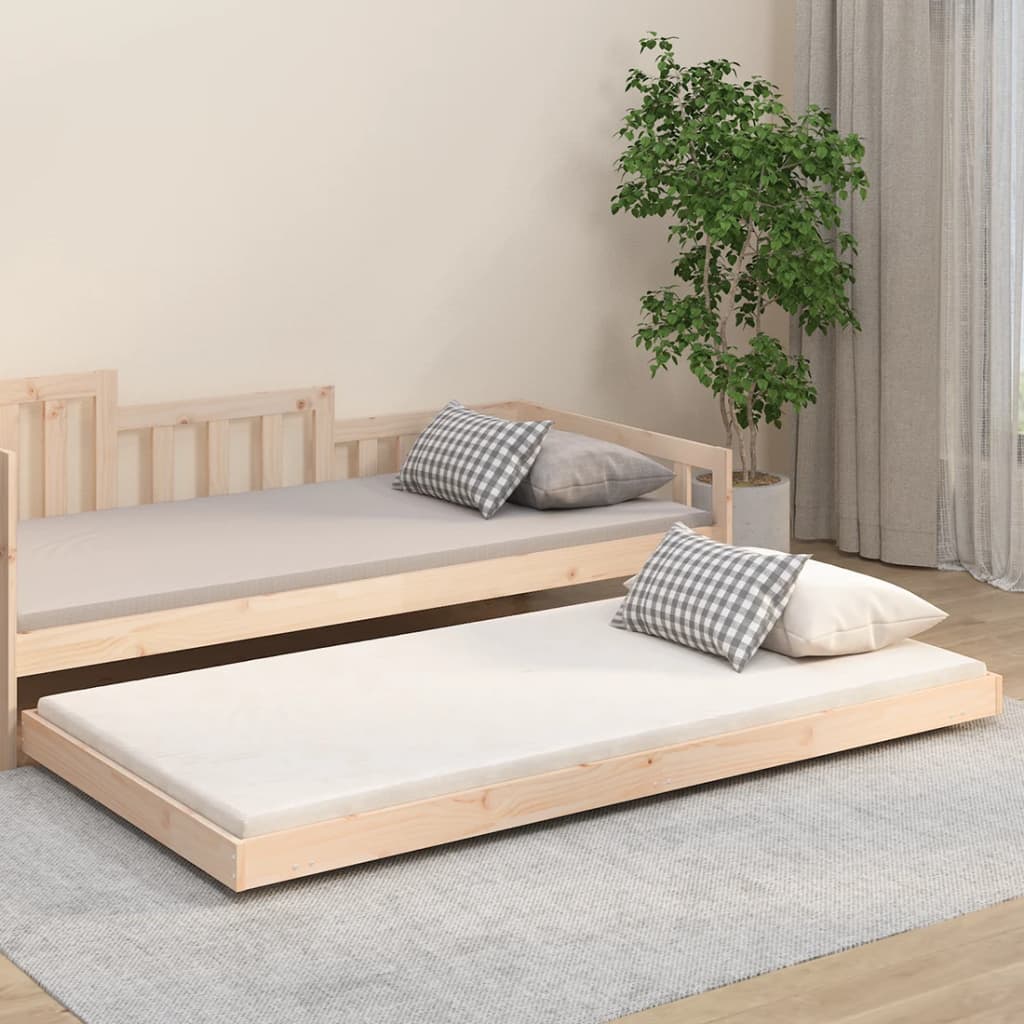 sengeramme uden madras 80x200 cm massivt fyrretræ