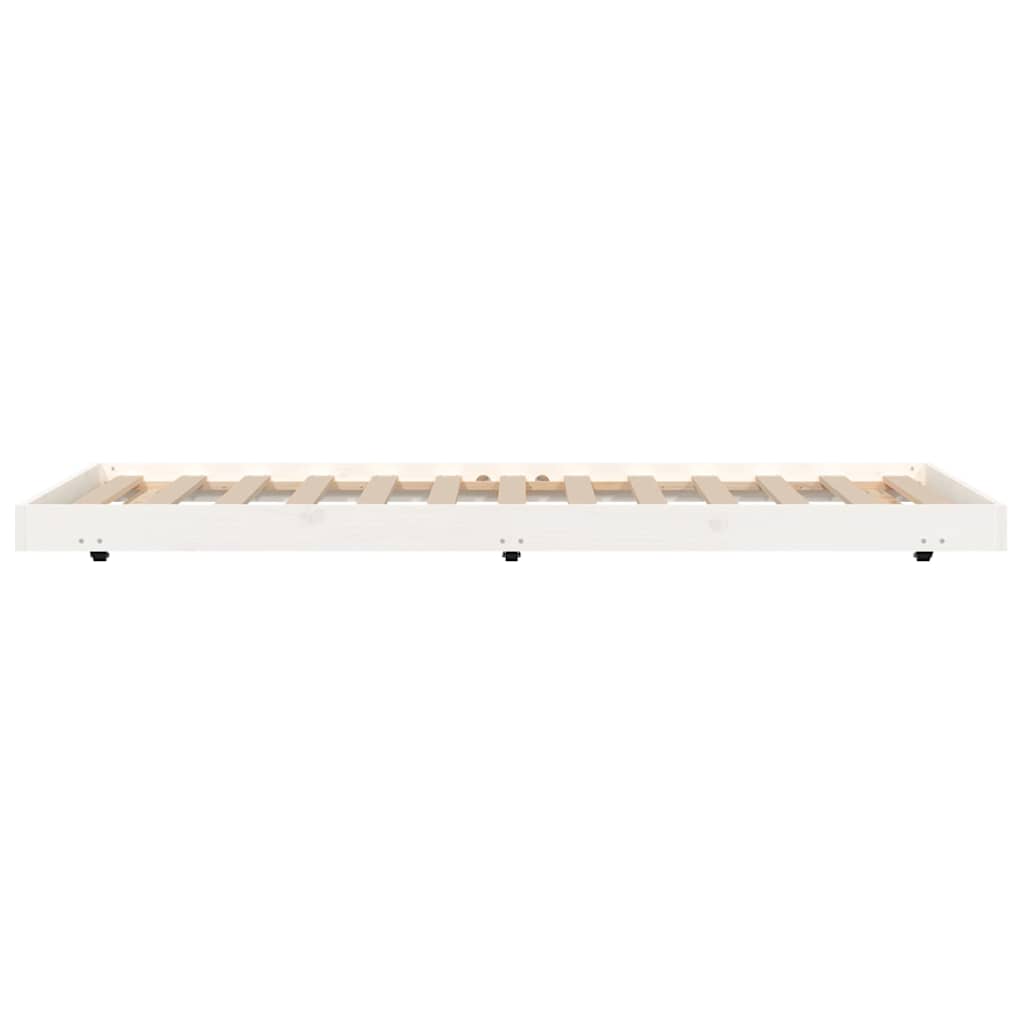 sengeramme uden madras 90x190 cm massivt fyrretræ hvid