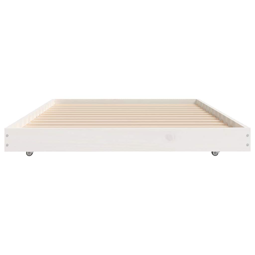 sengeramme uden madras 90x190 cm massivt fyrretræ hvid