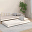 sengeramme uden madras 75x190 cm massivt fyrretræ hvid