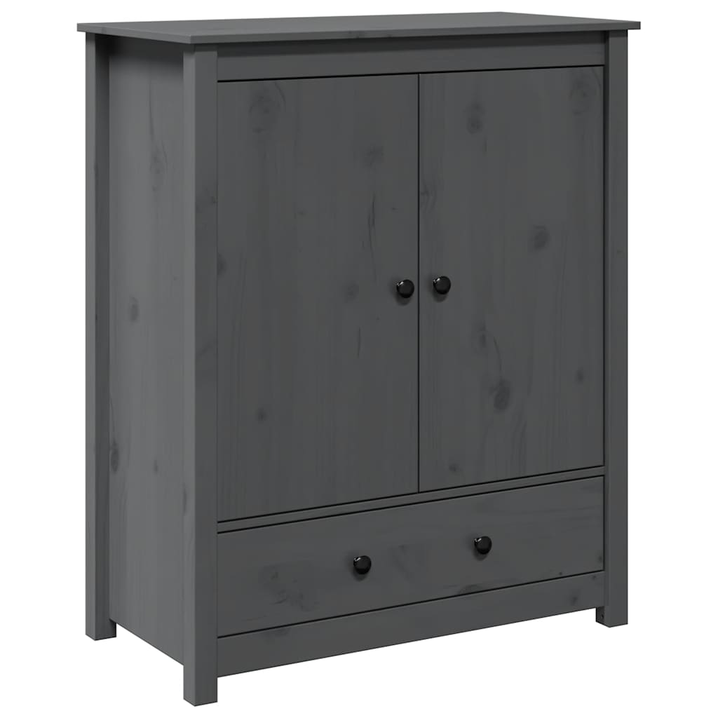 højskab 83x41,5x100 cm massivt fyrretræ grå