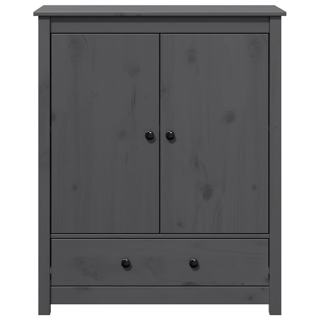 højskab 83x41,5x100 cm massivt fyrretræ grå
