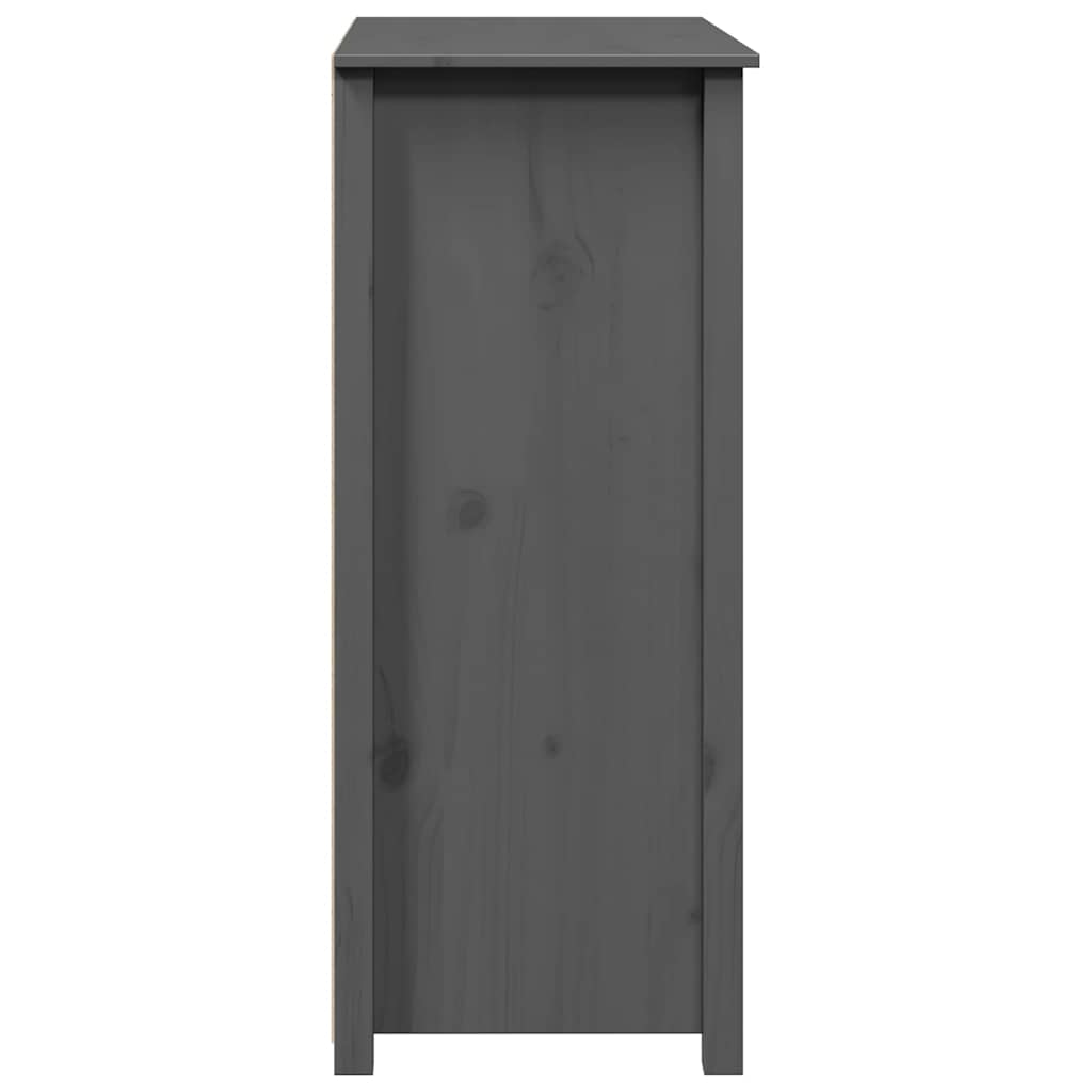 højskab 83x41,5x100 cm massivt fyrretræ grå
