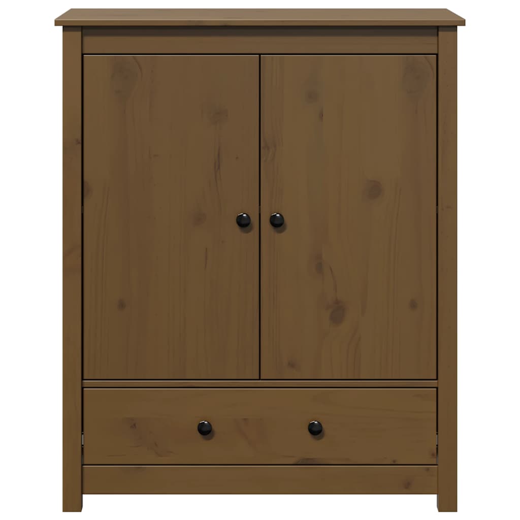 højskab 83x41,5x100 cm massivt fyrretræ gyldenbrun