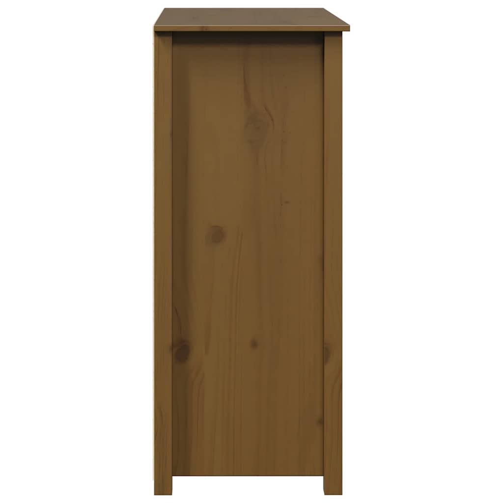 højskab 83x41,5x100 cm massivt fyrretræ gyldenbrun