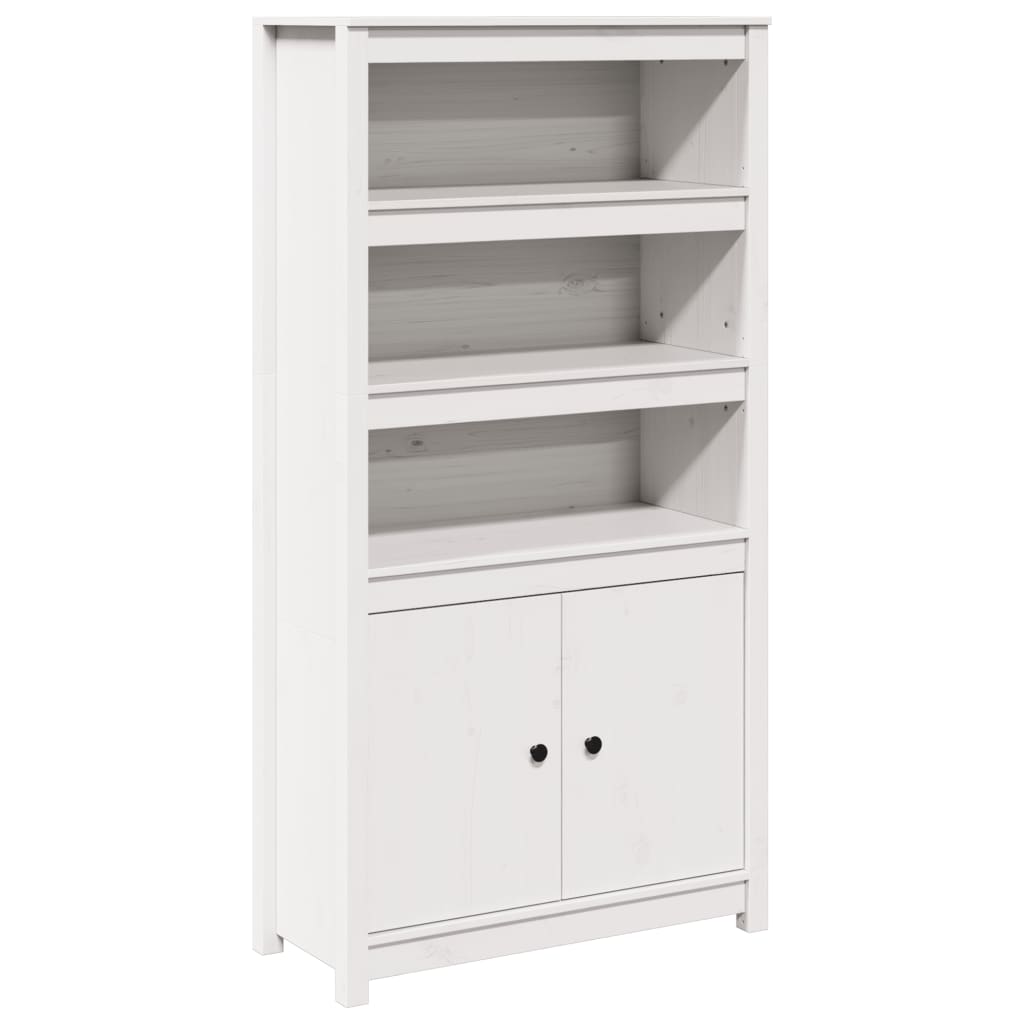 skab 80x35x154 cm massivt fyrretræ hvid