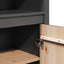 skab 80x35x154 cm massivt fyrretræ grå