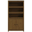 skab 80x35x154 cm massivt fyrretræ gyldenbrun