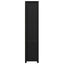 skab 80x35x154 cm massivt fyrretræ sort