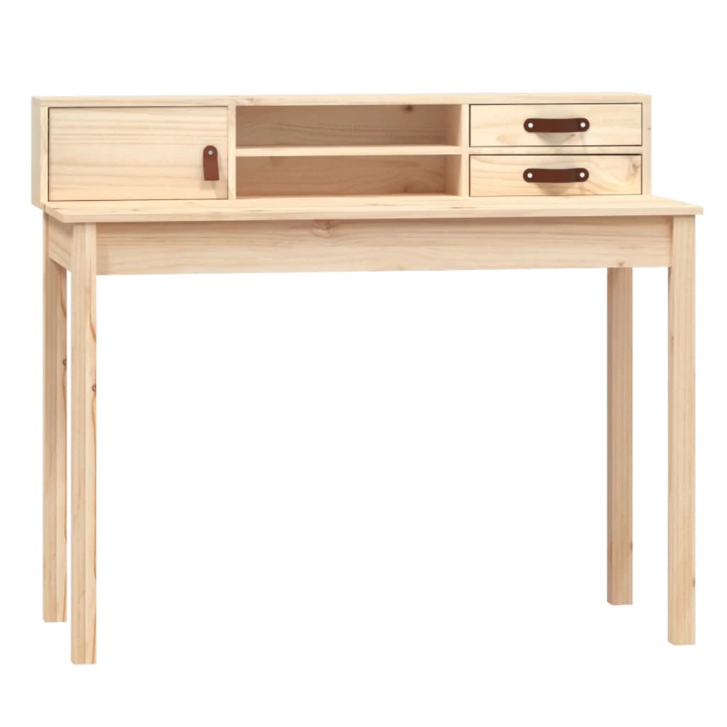 skrivebord 110x50x93 cm massivt træ fyrretræ