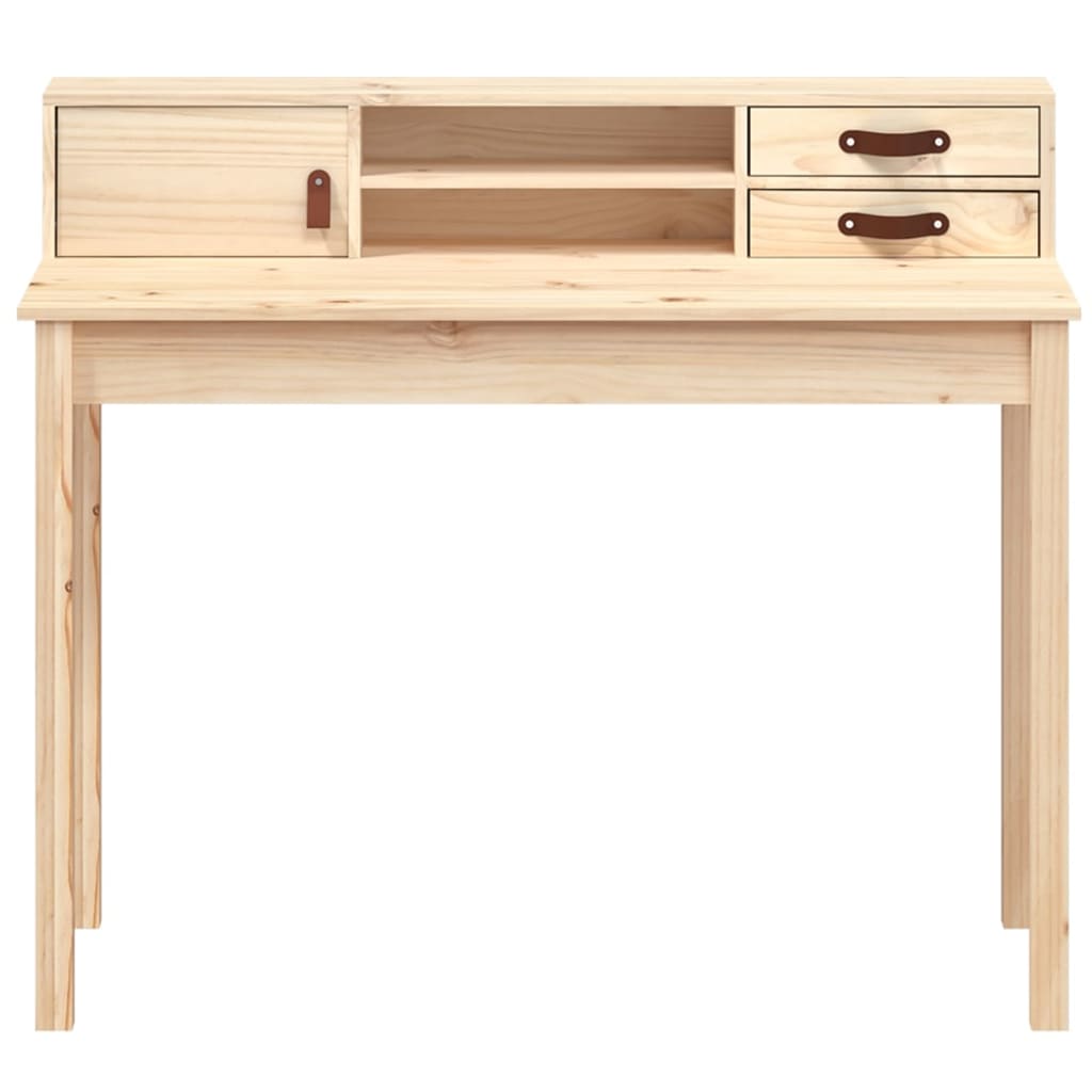 skrivebord 110x50x93 cm massivt træ fyrretræ