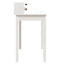 skrivebord 110x50x93 cm massivt fyrretræ hvid