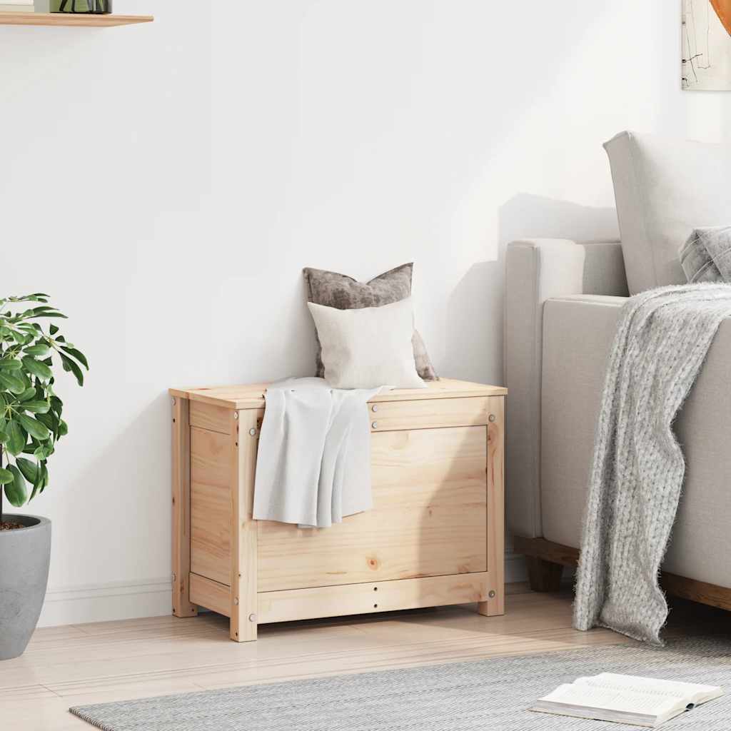 opbevaringskasse 60x32x45,5 cm massivt fyrretræ