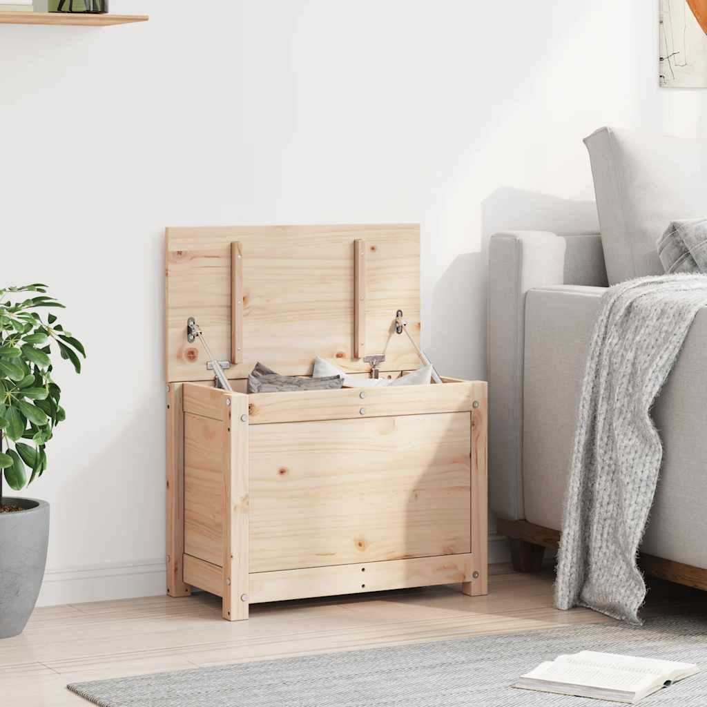 opbevaringskasse 60x32x45,5 cm massivt fyrretræ