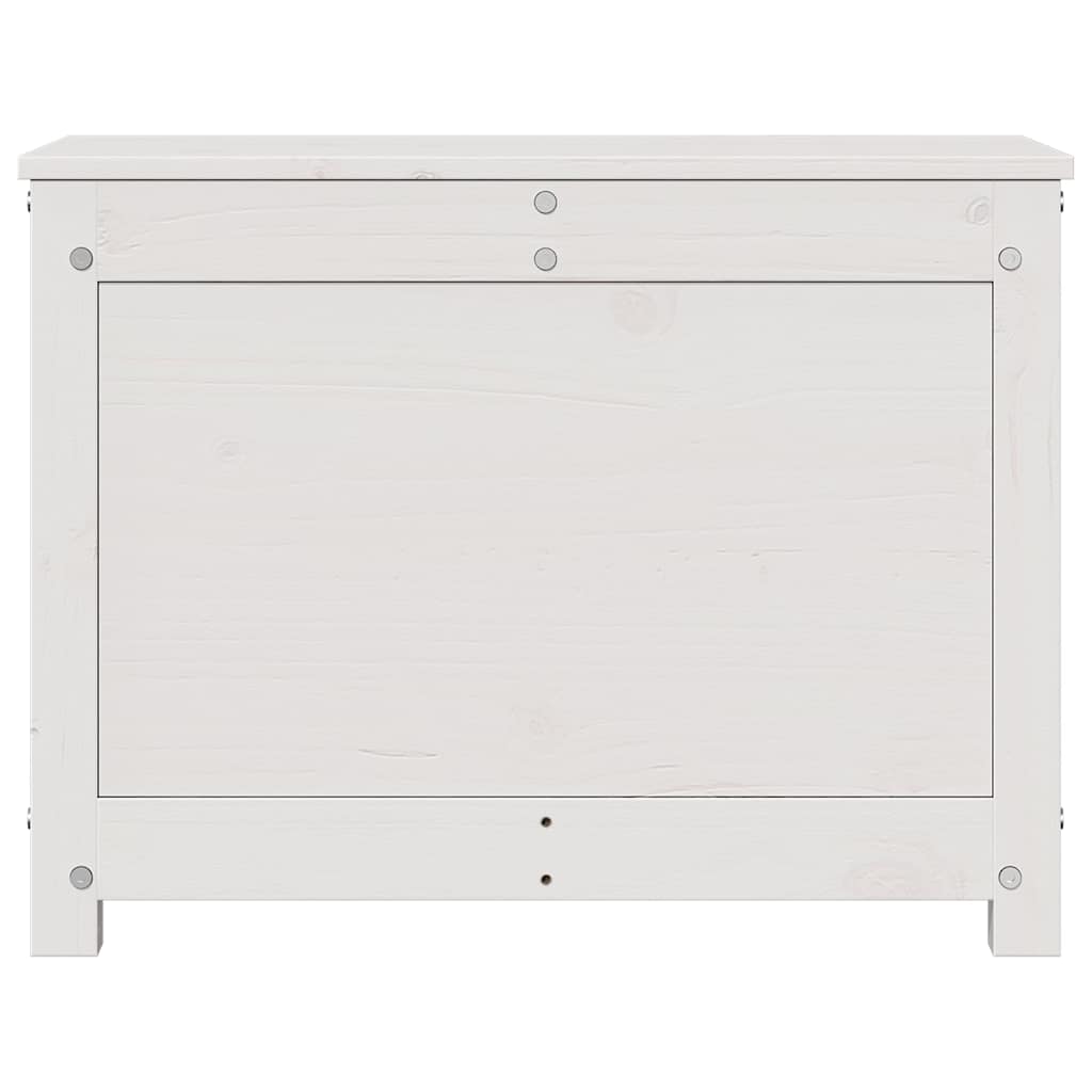 opbevaringskasse 60x32x45,5 cm massivt fyrretræ hvid