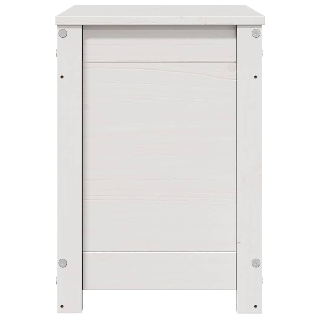 opbevaringskasse 60x32x45,5 cm massivt fyrretræ hvid