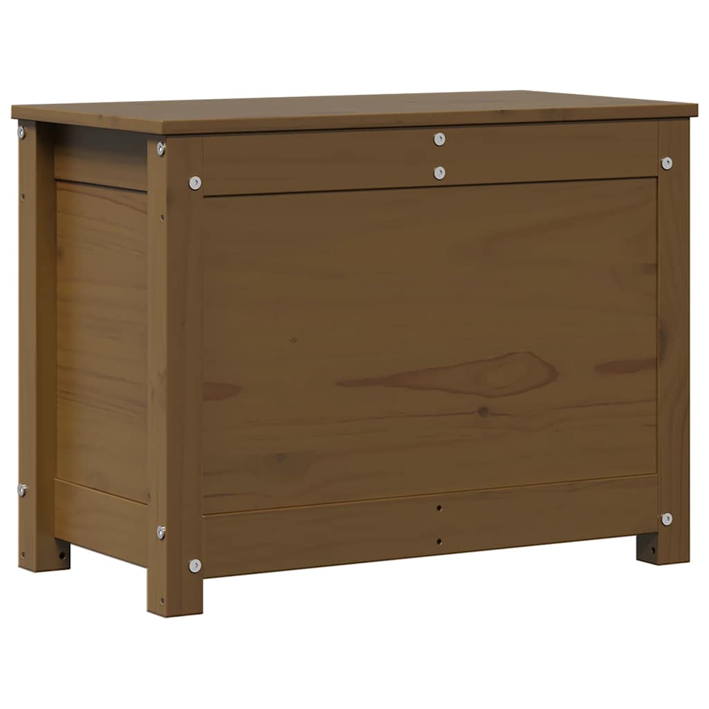 opbevaringskasse 60x32x45,5 cm massivt fyrretræ gyldenbrun