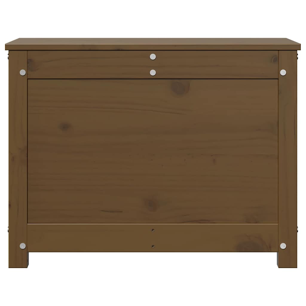 opbevaringskasse 60x32x45,5 cm massivt fyrretræ gyldenbrun