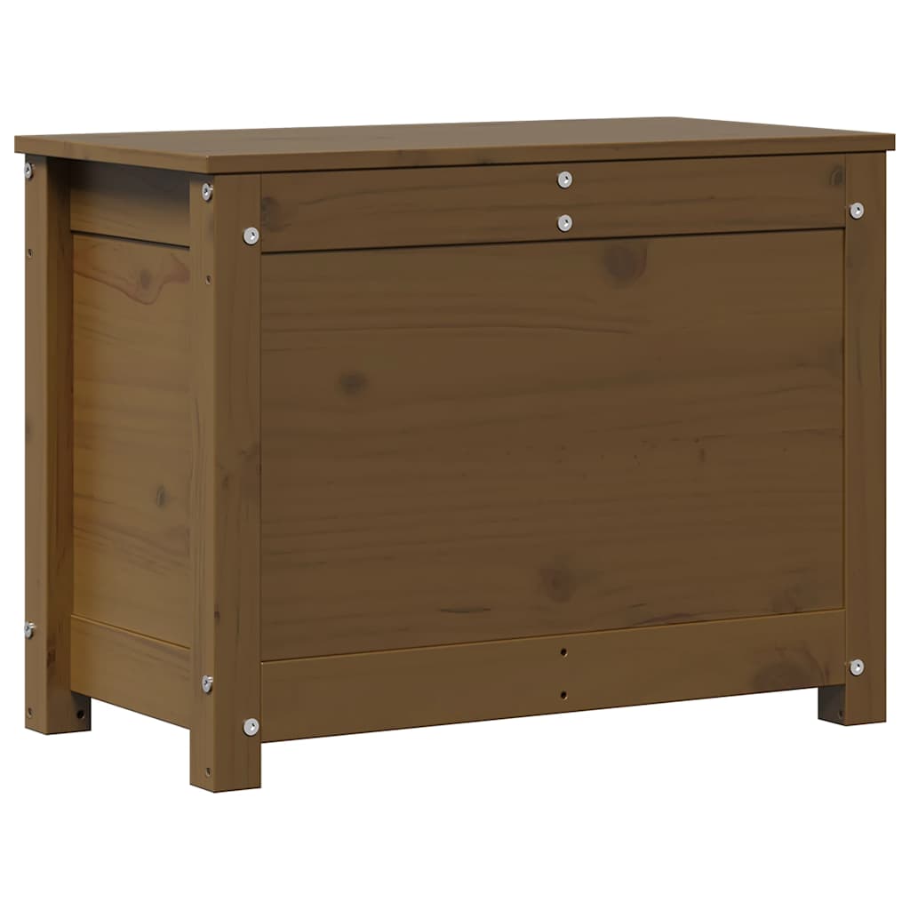 opbevaringskasse 60x32x45,5 cm massivt fyrretræ gyldenbrun
