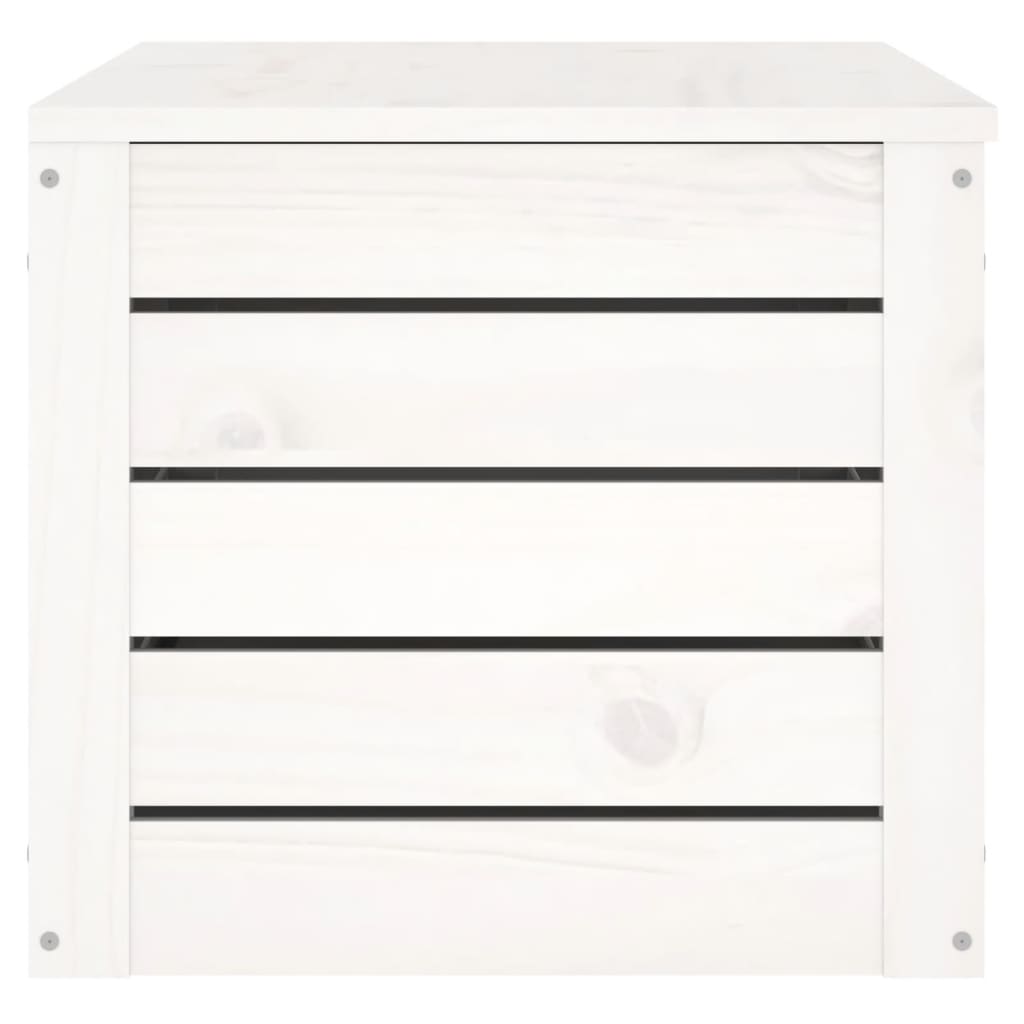 opbevaringskasse 89x36,5x33 cm massivt fyrretræ hvid