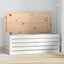 opbevaringskasse 89x36,5x33 cm massivt fyrretræ hvid