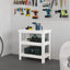 arbejdsbord 78,5x50x80 cm massivt fyrretræ hvid