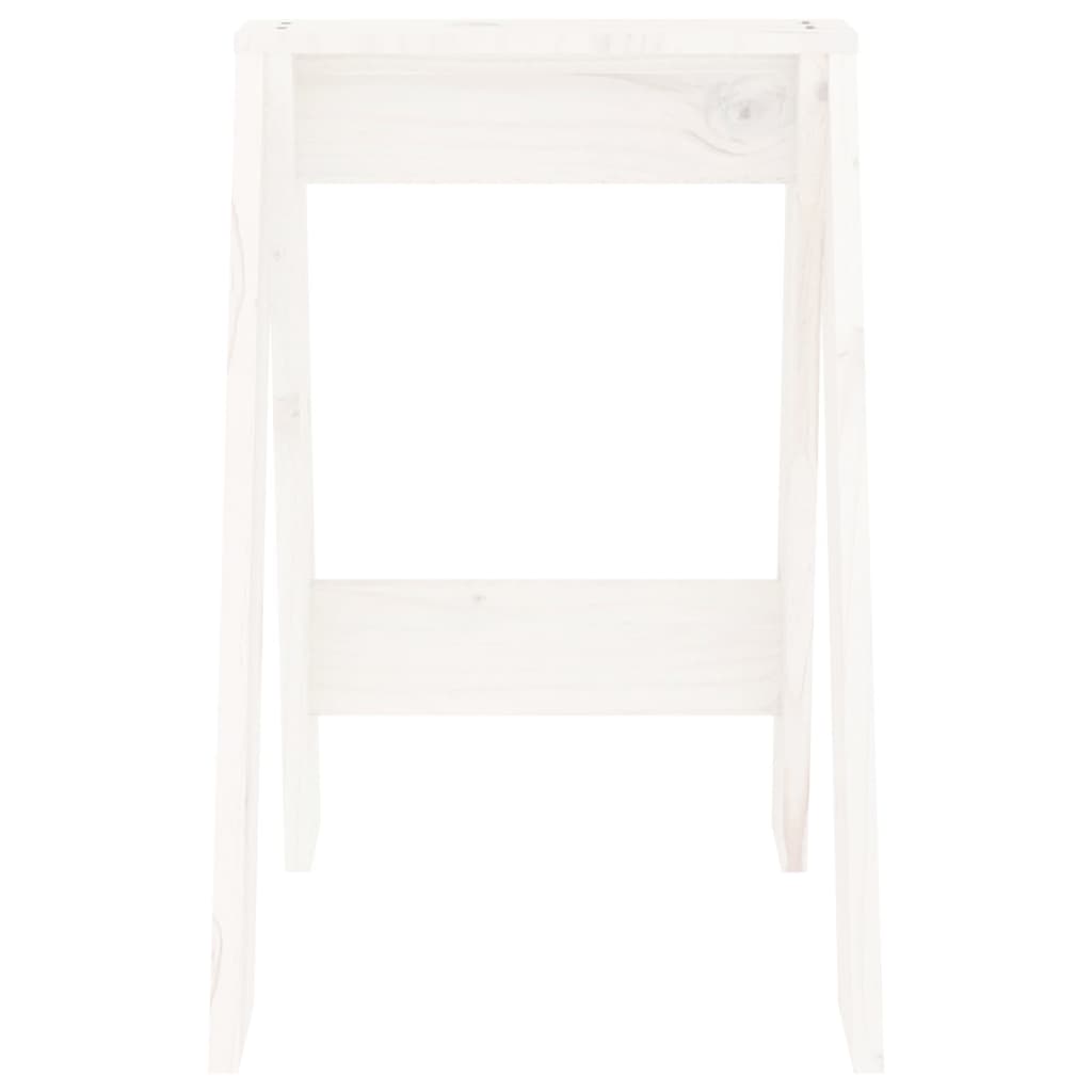 taburetter 2 stk. 40x40x60 cm massivt fyrretræ hvid