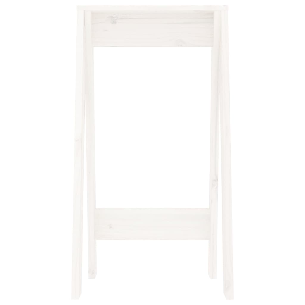 taburetter 2 stk. 40x40x75 cm massivt fyrretræ hvid