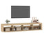 tv-skab med LED-lys 240x35x40 cm sonoma-eg