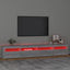 tv-skab med LED-lys 240x35x40 cm grå sonoma-eg