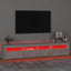 tv-skab med LED-lys 210x35x40 cm betongrå