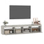 tv-skab med LED-lys 210x35x40 cm betongrå