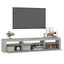 tv-bord med LED-lys 195x35x40 cm grå sonoma-eg