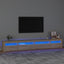 tv-skab med LED-lys 270x35x40 cm Sonoma-eg