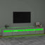 sengebord med LED-lys 270x35x40 cm betongrå