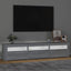 tv-bord med LED-lys 180x35x40 cm grå sonoma-eg
