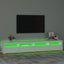 tv-skab med LED-lys 240x35x40 cm hvid