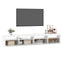 tv-skab med LED-lys 240x35x40 cm hvid