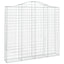 buet gabionkurv 200x30x180/200 cm galvaniseret jern
