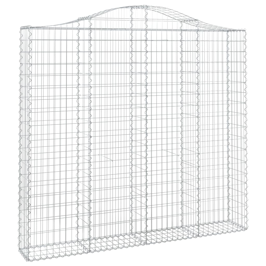 buet gabionkurv 200x30x180/200 cm galvaniseret jern