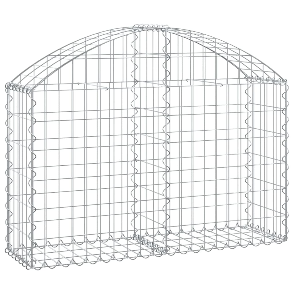 buet gabionkurv 100x30x60/80 cm galvaniseret jern